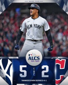 VAN AL CLÁSICO DE OTOÑO! YANKEES VENCE A GUARDIANS Y REGRESAN A LA SERIE MUNDIAL