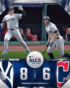 A UNO DE LA SERIE MUNDIAL! YANKEES SE IMPONE A GUARDIANS EN EL JUEGO 4