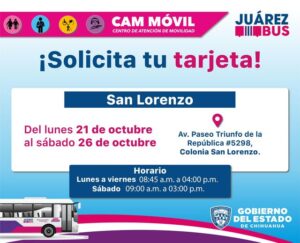 LLEGA MODULO DEL JUAREZBUS A LA COL.SAN LORENZO