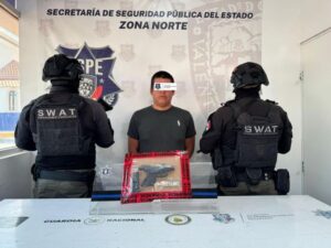 ASEGURA SSPE A SUJETO CON ARMA DE FUEGO