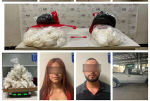 ARRESTAN A PAREJA EN POSESION DE MAS DE 16 Kgs DE CRISTAL Y COCAINA