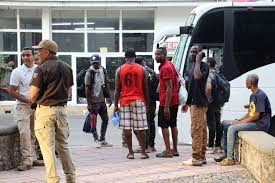 MIGRANTES VENEZOLANOS PARTEN EN CARAVANA DESDE TAPACHULA HACIA EU