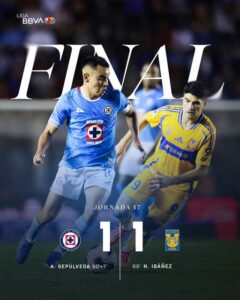 EMPATE DEL CRUZ AZUL ANTE TIGRES