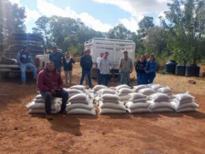 ENTREGAN MIL 600 Kgs DE ALIMENTO Y MATERIALES PARA LA CREACION DE HUERTOS EN MADERA